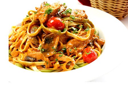 Рецепт «Спагетти с шампиньонами»