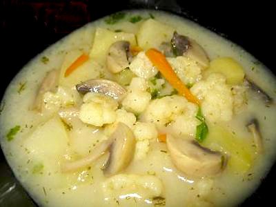 Рецепт суп из плавленых сырков с грибами