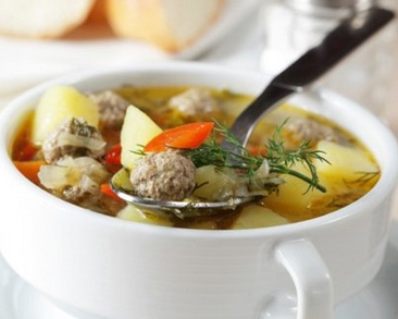 Рецепт суп с мясными фрикадельками и вермишелью