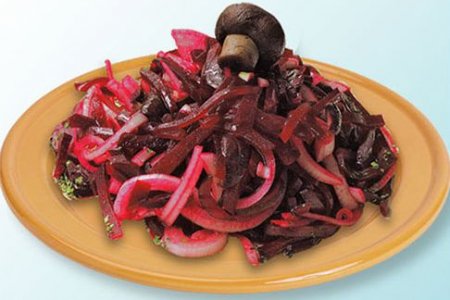 Рецепт салат с грибами и свеклой