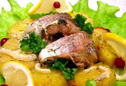 Рыба с овощами из рукава